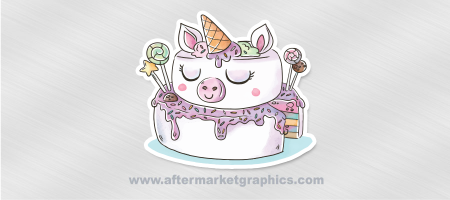 Unicorn Cake Sticker